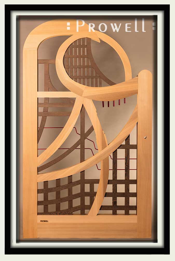 Abstract wood gate #200A-1 in Omaha, Nebraska