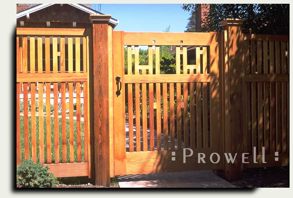 wooden craftsman gate #38 in Marin County, CA