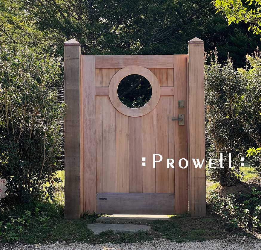 wooden garden gate with open portal #6-2 in mill valley, ca