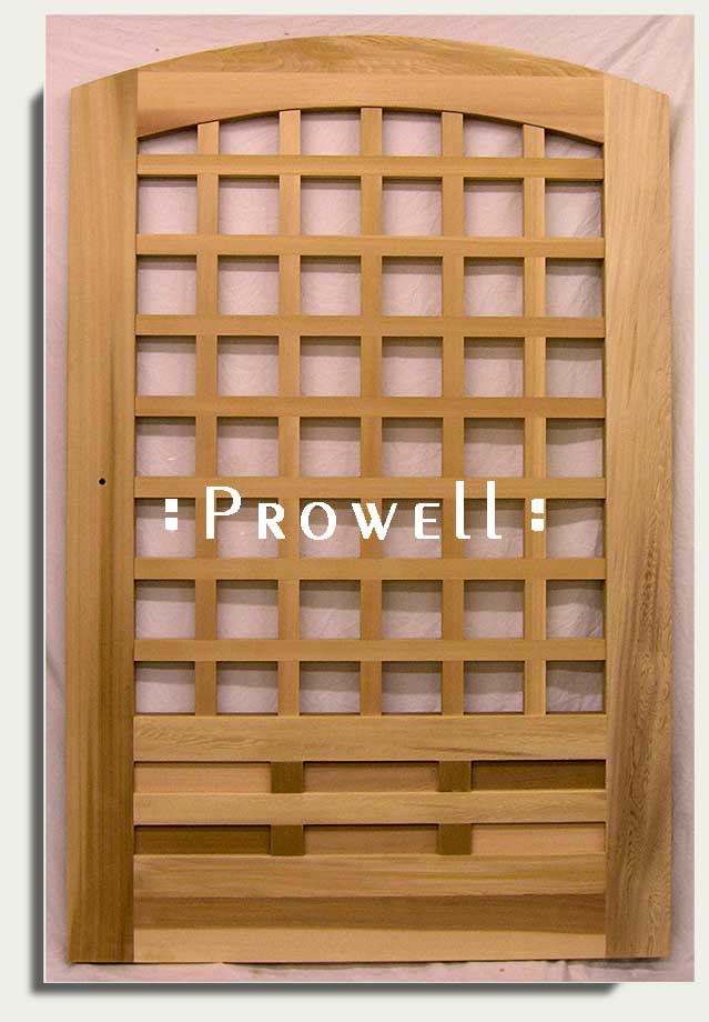 wood open grid garden gate #77