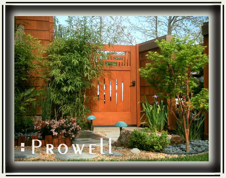 custom wood asian gate #79 n sonoma, CA
