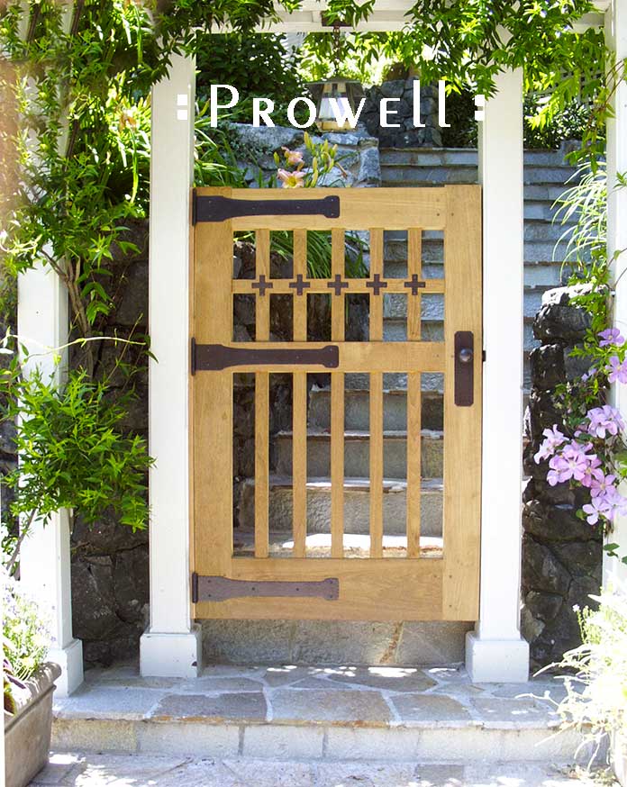 custom wood craftsman gate 82c in marin county, ca