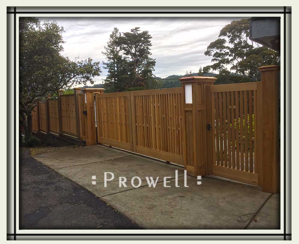 wooden driveway sliding gates 4c in mill valley, ca