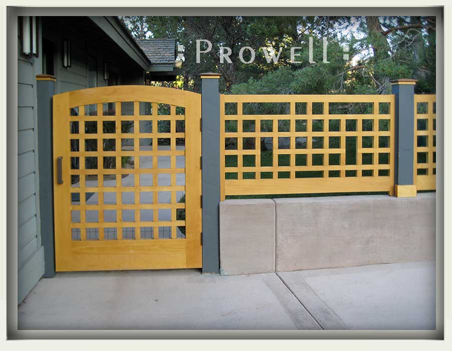 custom wood arched gate #27 in Reno, Nevada