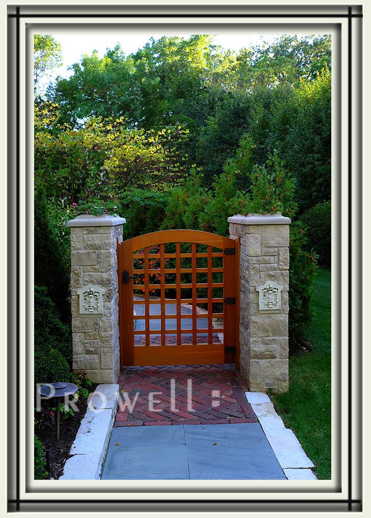 custom wood garden gate #27-3 in Chicago, Illinois