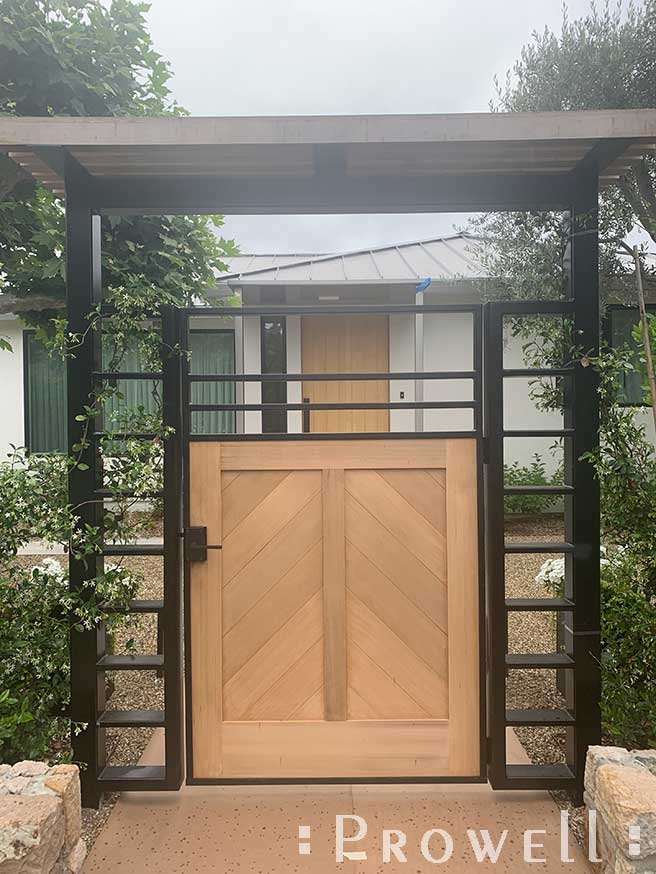 wood diagonal garden gate #69-1 in Sonoma County, CA