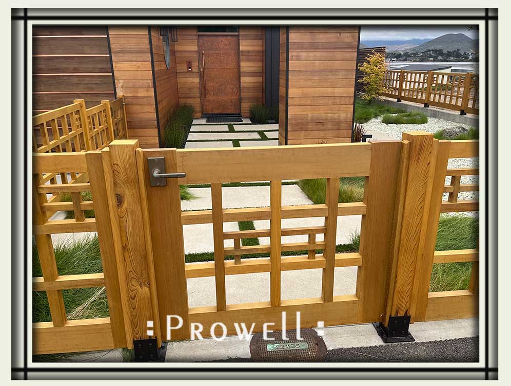 custom wood garden gate #97-1 in Los Osos, CA