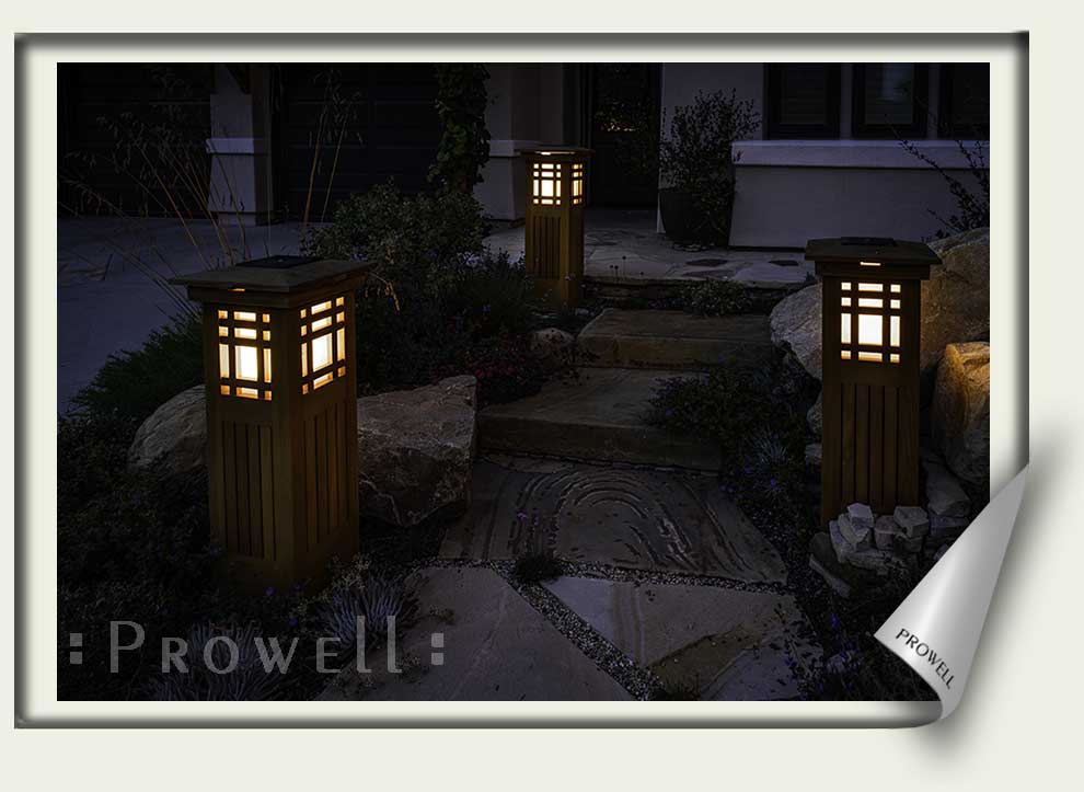 wood column garden lighting #8-3b in San Clemente, CA