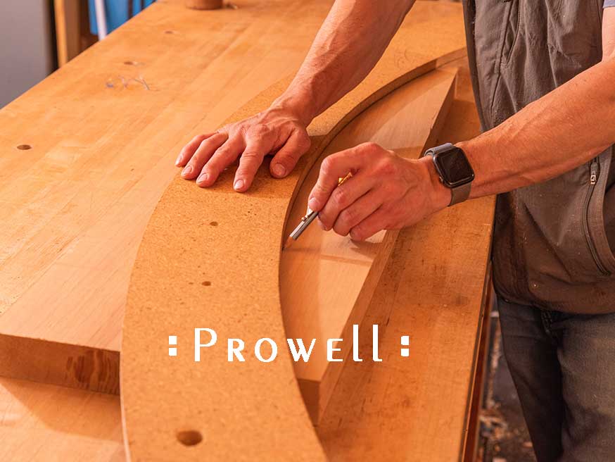 scribing the arch for wood gate #20gg by prowell