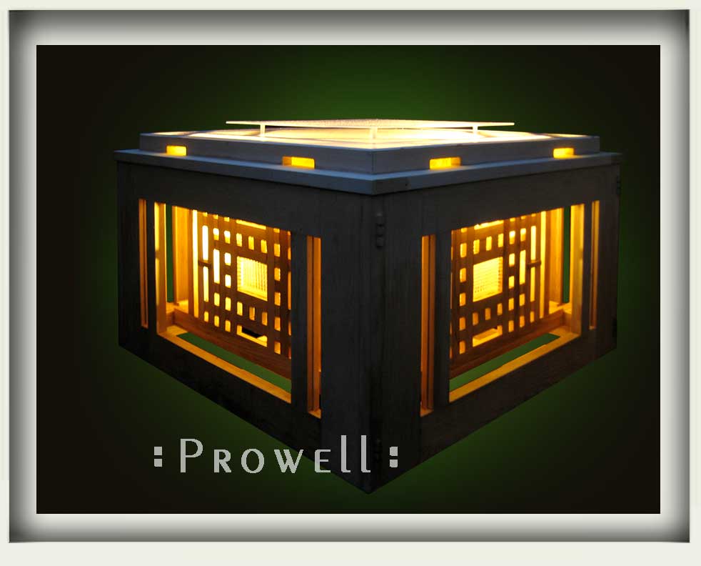 outdoor wood lighting assembly 40b