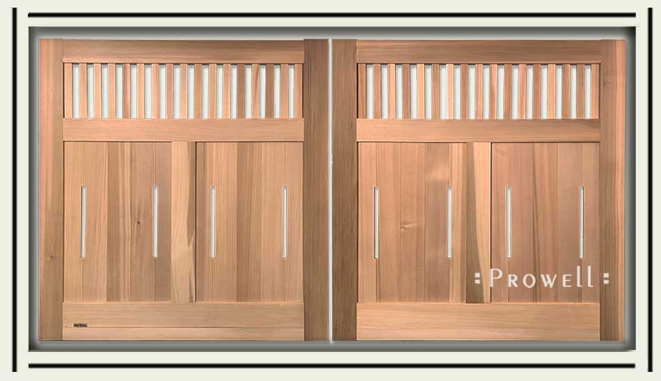 custom wood driveway gate #2-8 in Pasadena, CA
