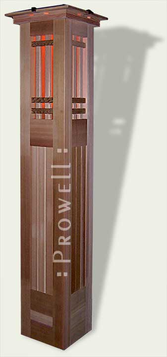 lighted wood garden column #8-4 in Highland, NY