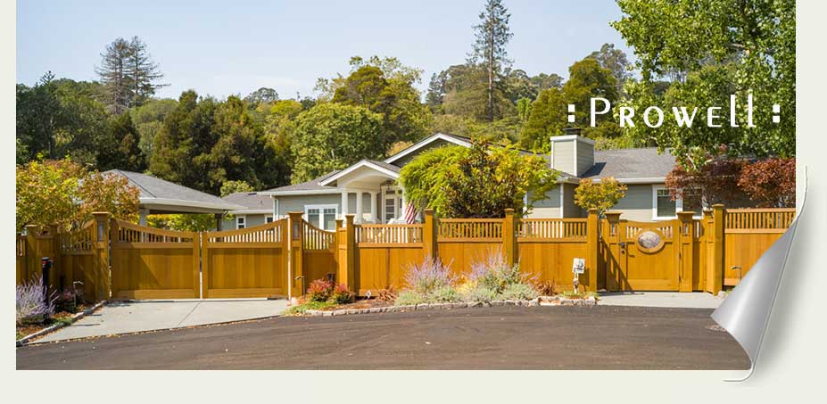 wood gates, drive gates and fences by prowell in Marin County, CA