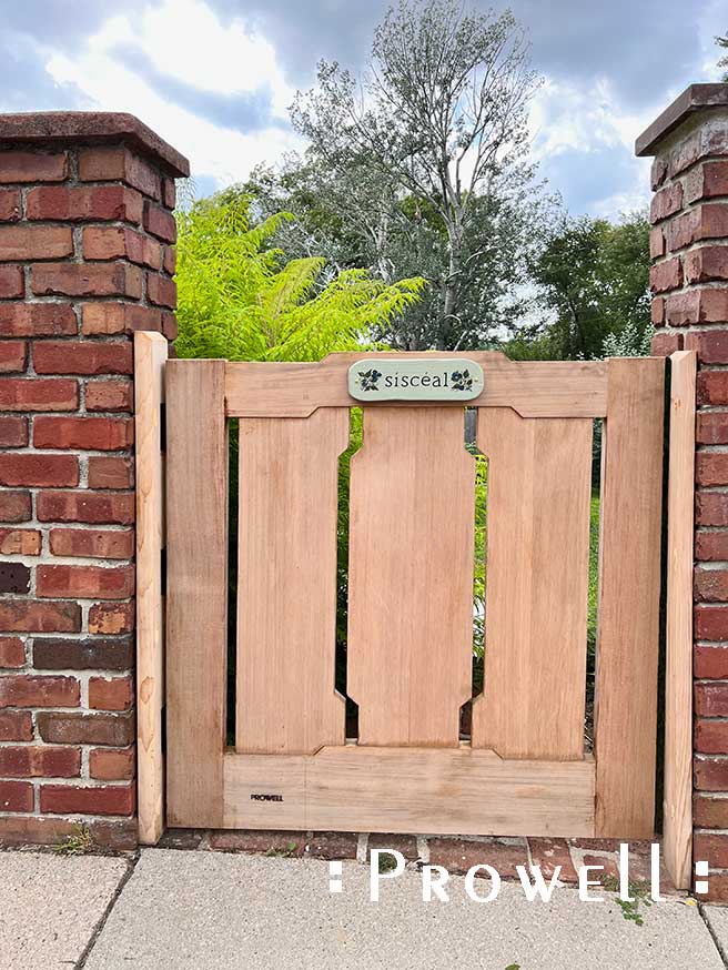 craftsman style wood gate 90-1 in Omaha, Nebraska